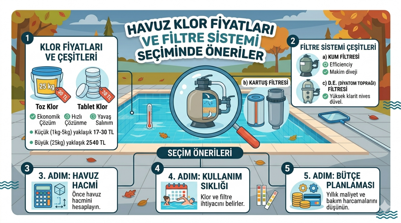 Havuz Klor Fiyatları ve Filtre Sistemi Seçiminde Öneriler