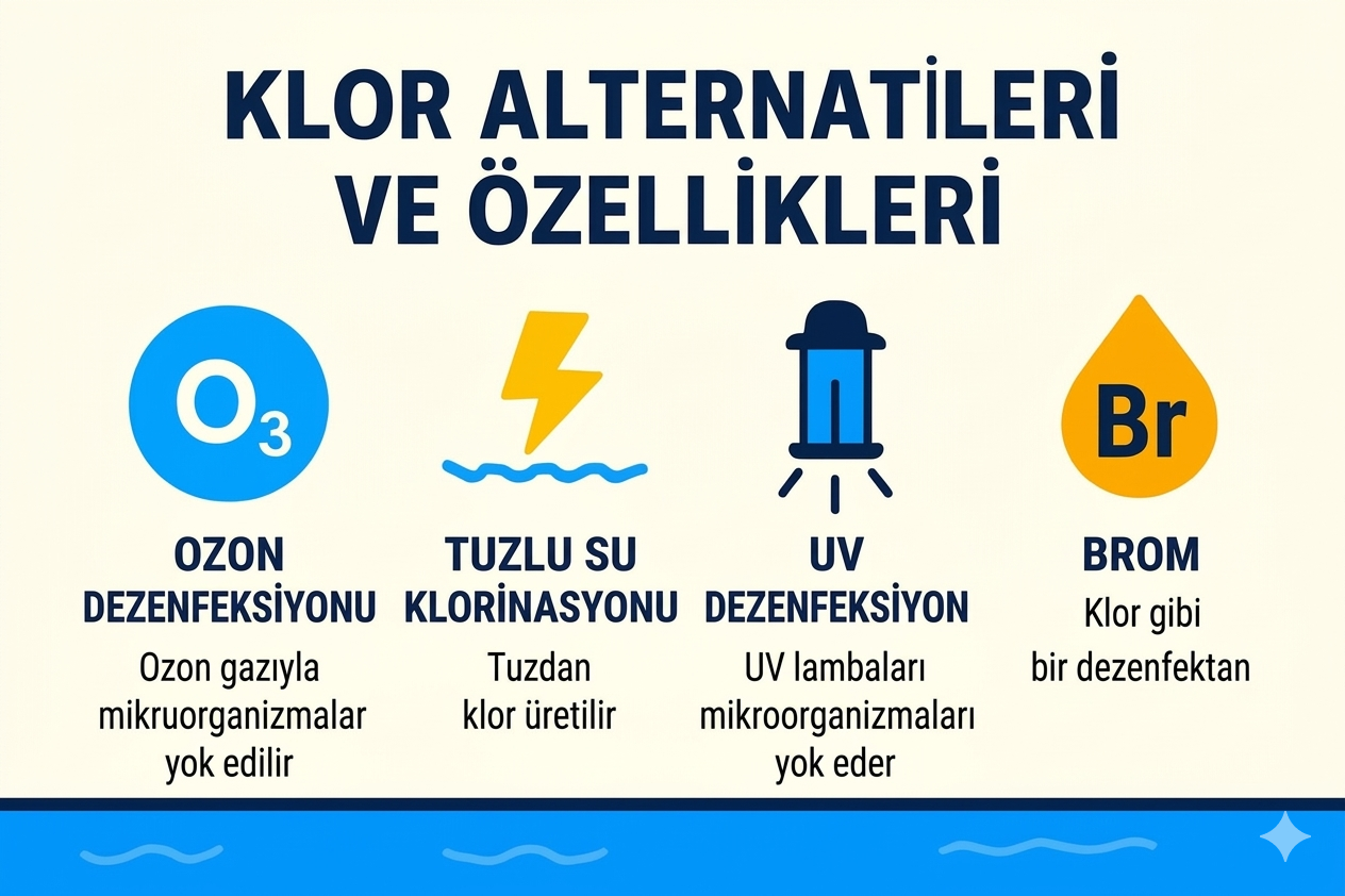 Havuzlarda klor yerine ne kullanılabilir?