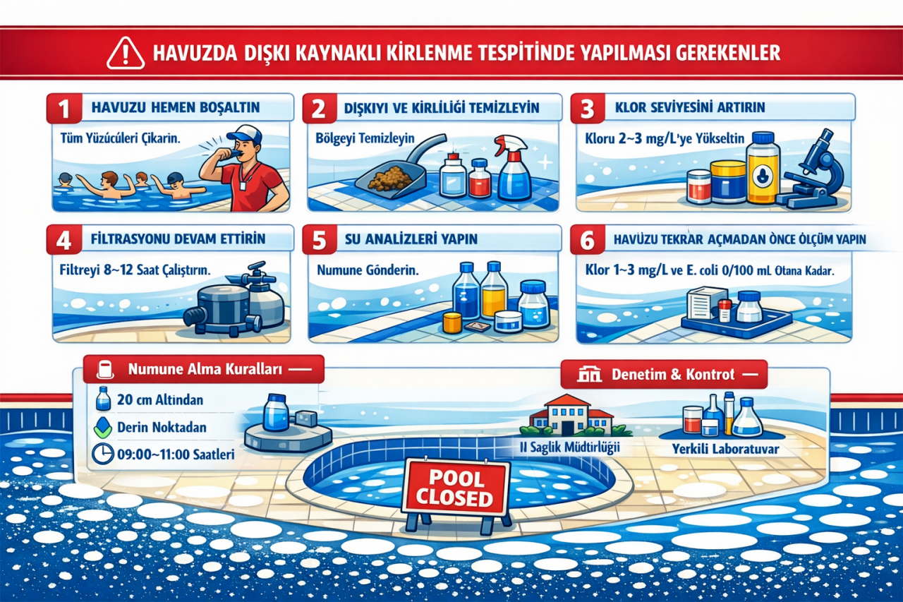 Havuzda Fekal (Dışkı) Kaynaklı Kirlenme Tespitinde Yapılması Gerekenler