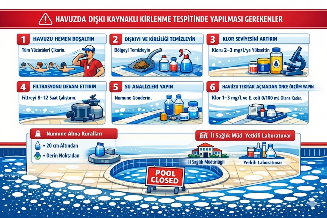 Havuzda Fekal (Dışkı) Kaynaklı Kirlenme Tespitinde Yapılması Gerekenler