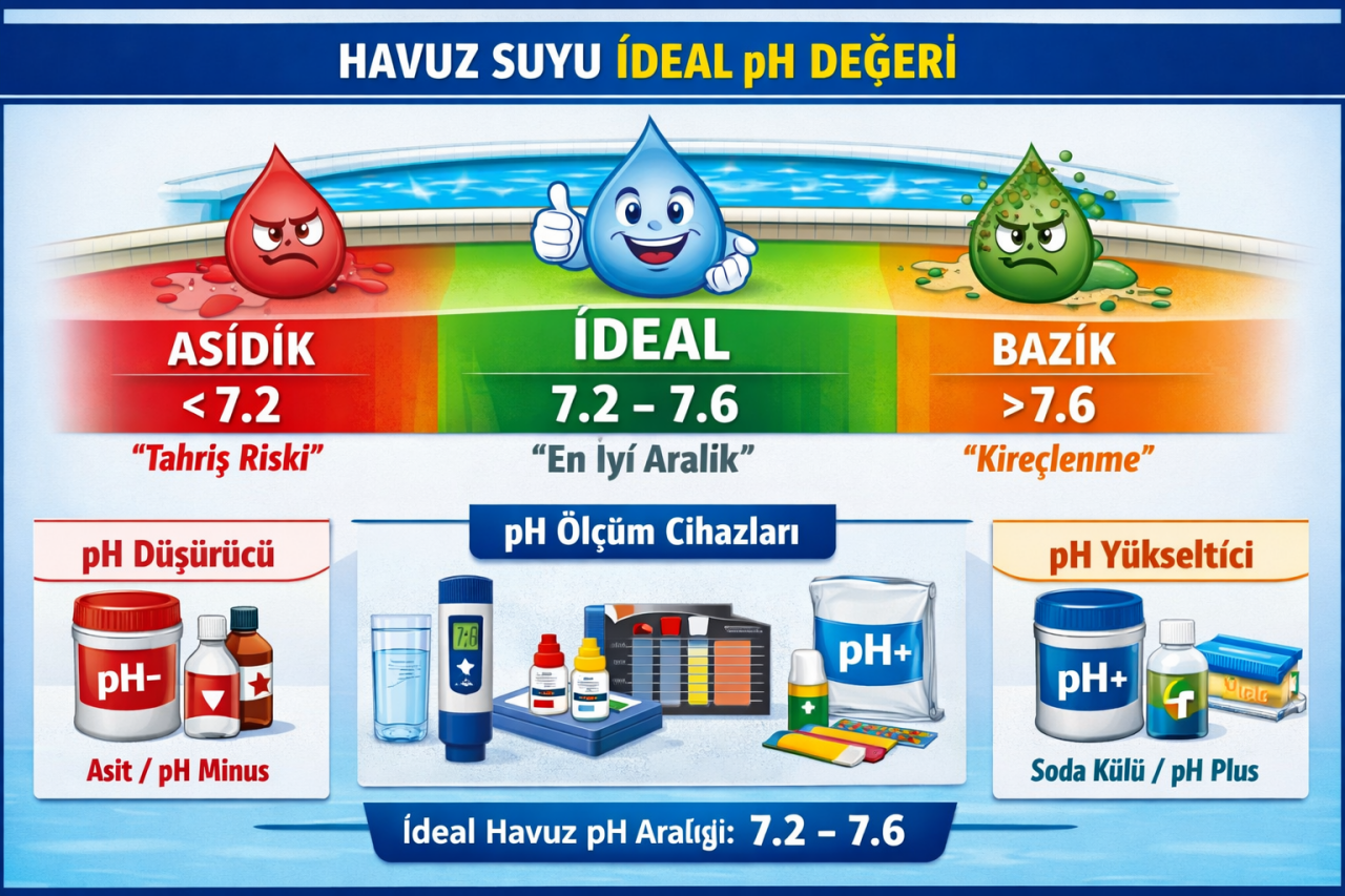 Havuz suyu ideal pH değeri kaç olmalıdır?