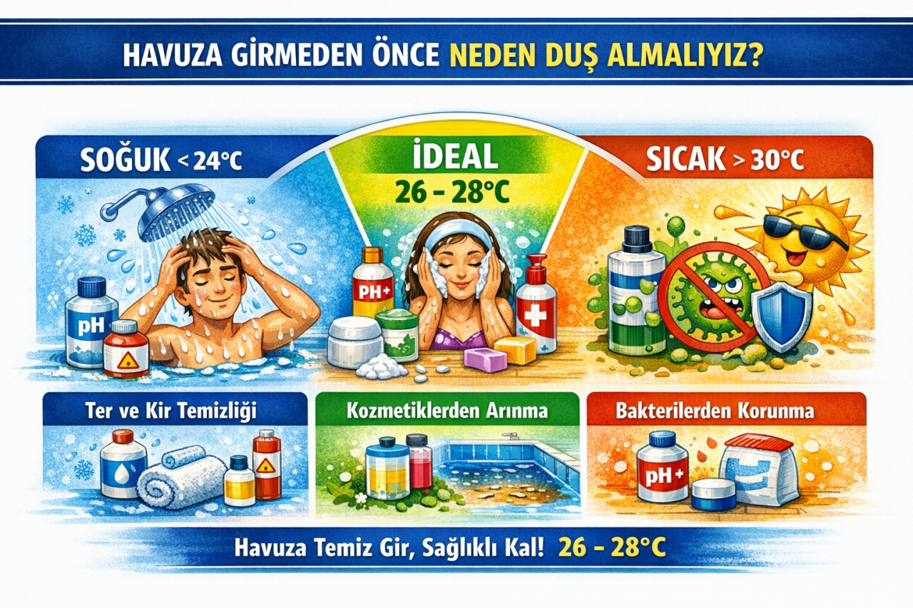 Havuza girmeden önce neden duş alınmalı?