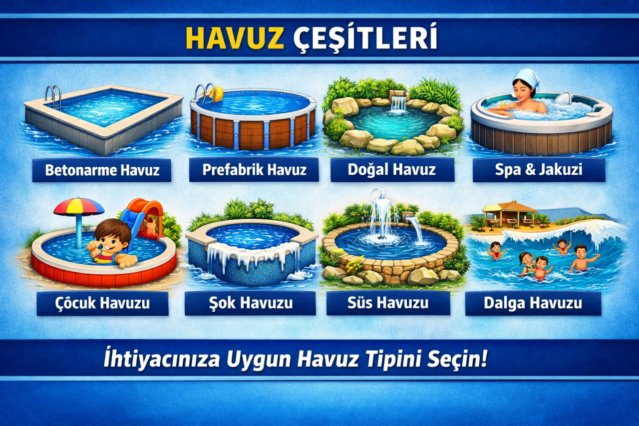 Havuz çeşitleri nelerdir?