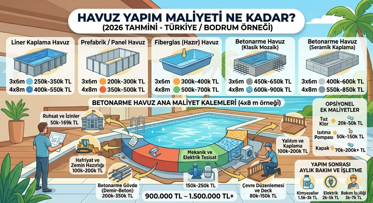 Havuz yapım maliyeti ne kadar? 