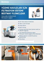 Bestway Flowclear Hazır Havuz Filtrasyon Sistemi