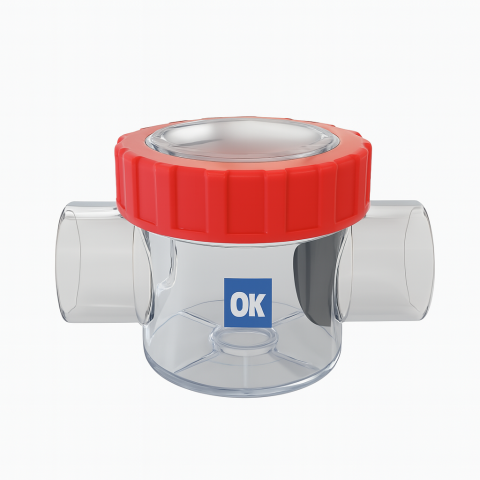 Şeffaf Pvc Çekvalf Ø 63mm