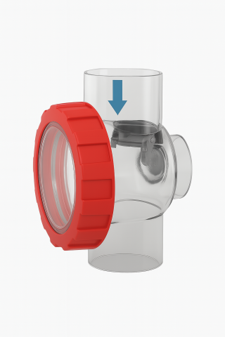 Şeffaf Pvc Çekvalf Ø 63mm