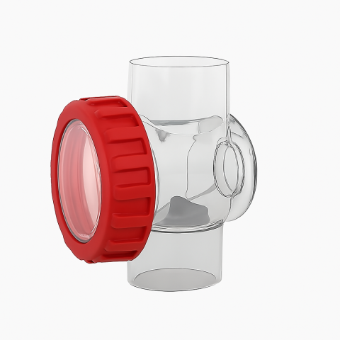 Şeffaf Pvc Çekvalf Ø 63mm