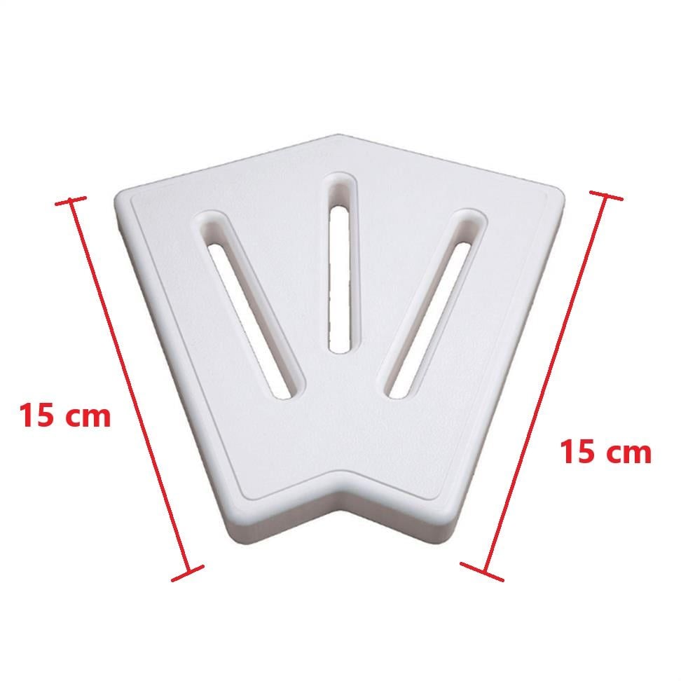 Taşma Izgarası Köşe Parçası 45° Plastik 15 CM
