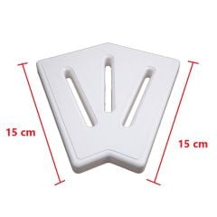 Taşma Izgarası Köşe Parçası 45° Plastik 15 CM