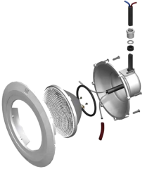 Sıva Altı Led Havuz Lambası 95 Kovansız (Beyaz Işık)