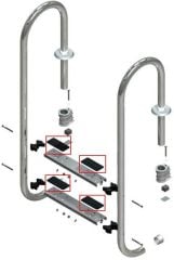 Havuz Merdiven Basamağı Lastik Pedi Plastik
