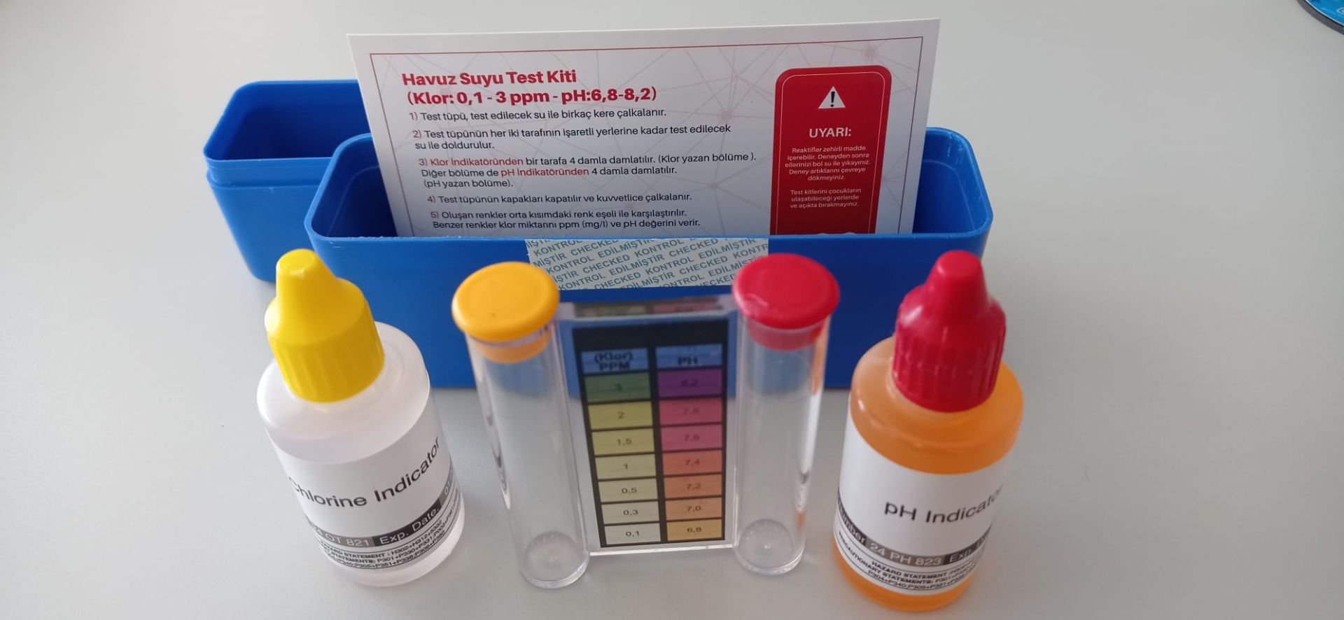 Sıvılı  Havuz Suyu Test Kiti  Klor & Ph