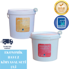 Gemaş Havuz Kimyasal Seti 2'li %56'lık Toz Klor ile