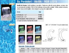 Gemaş Akrilik Su Perdesi RGB Aydınlatmalı