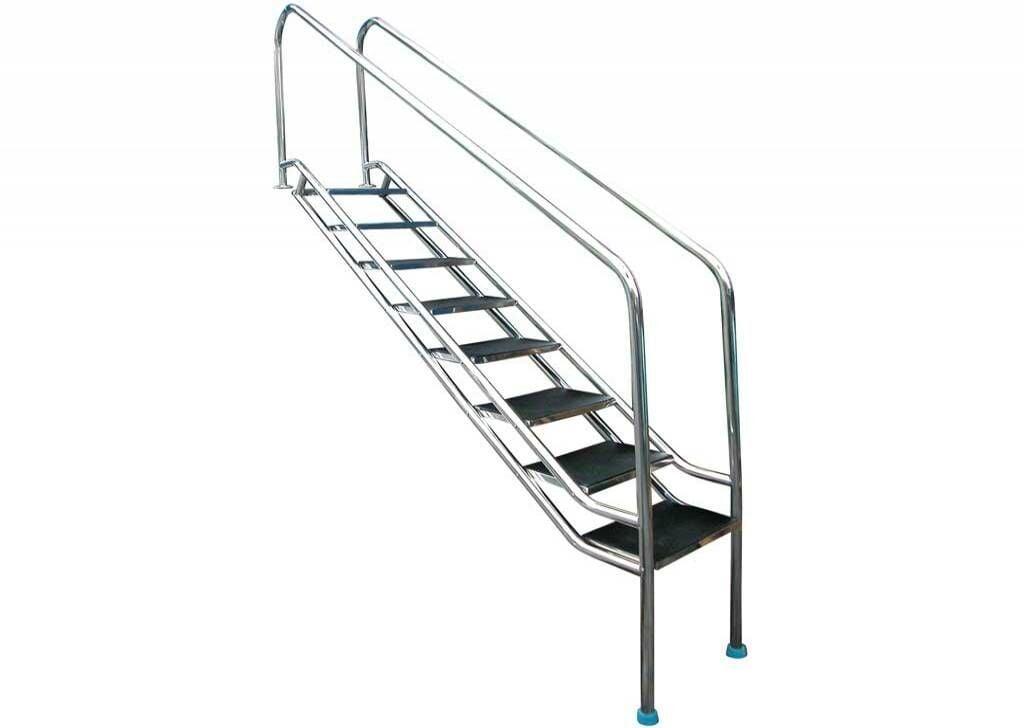 Gemaş Eğimli Hidroterapi Havuz Merdiveni 304 Kalite 970 mm - 7 Basamak