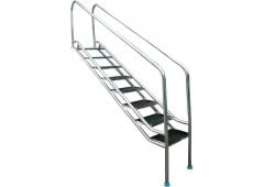 Gemaş Eğimli Hidroterapi Havuz Merdiveni 304 Kalite 970 mm - 7 Basamak