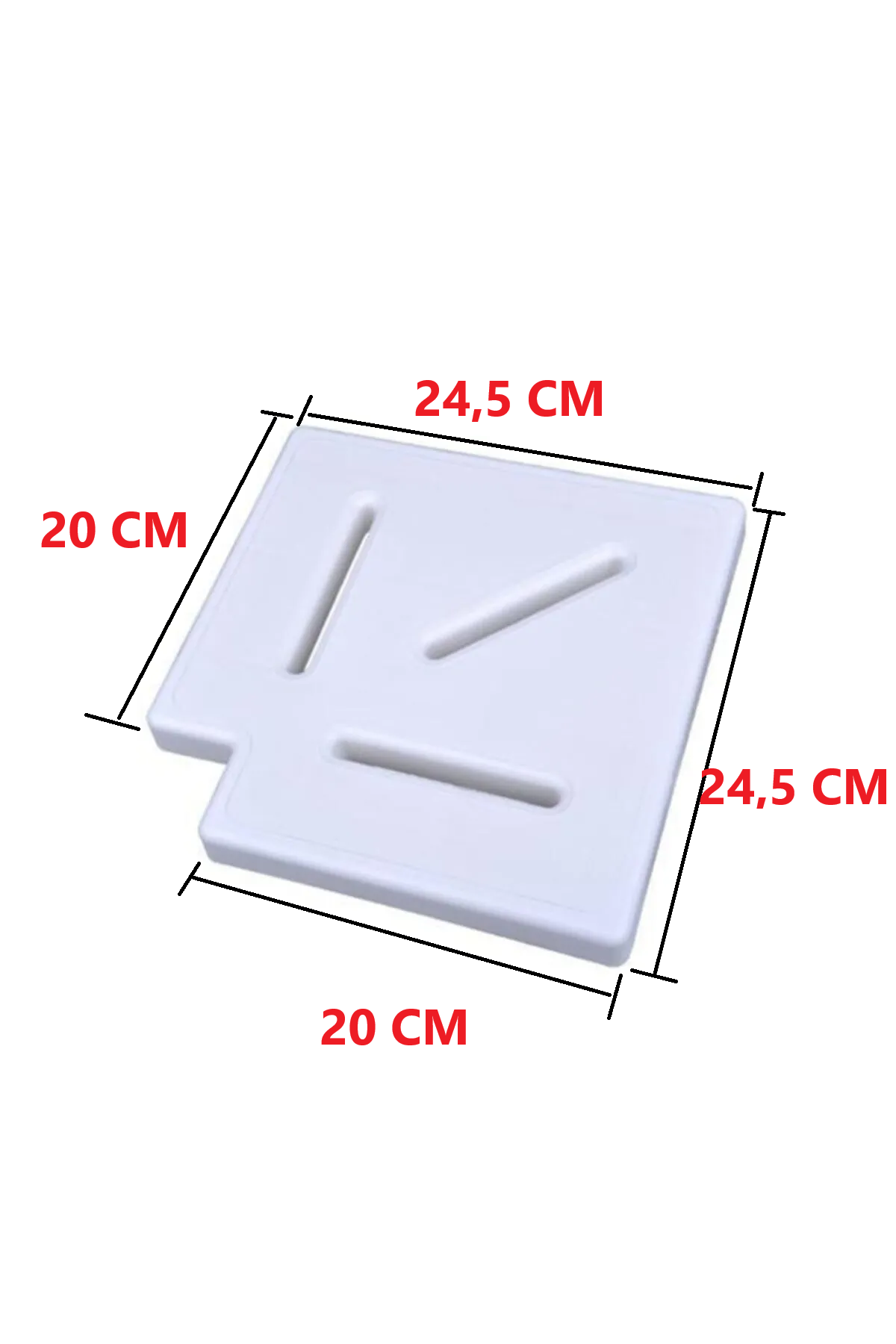 Taşma Izgarası Köşe Parçası 90° Plastik 20 Cm
