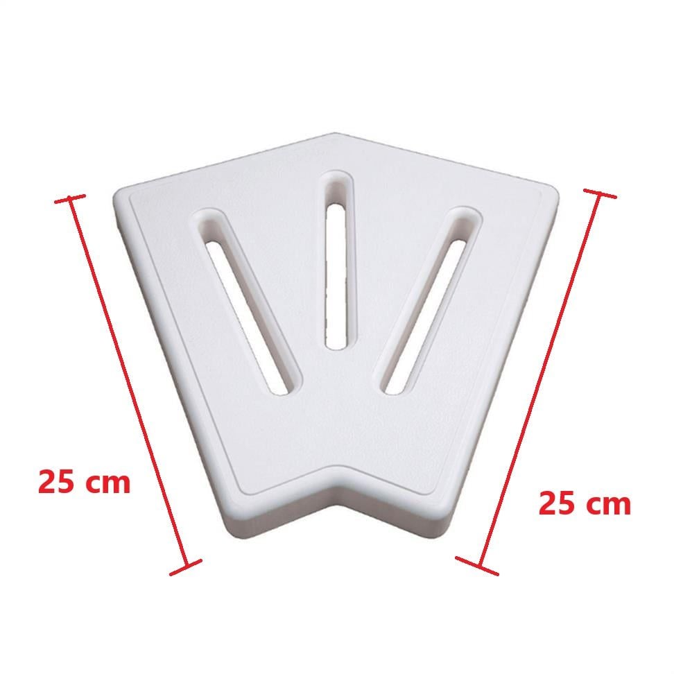 Taşma Izgarası Köşe Parçası 45° Plastik 25 Cm