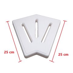 Taşma Izgarası Köşe Parçası 45° Plastik 25 Cm