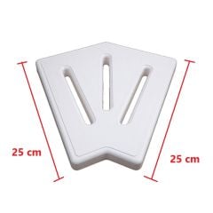 Taşma Izgarası Köşe Parçası 45° Plastik 25 Cm